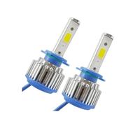 Trade Shop - Coppia Lampade Fari Ricambio Auto H7 LED 3200 Lumen 6000k 12v 40w con Ventola