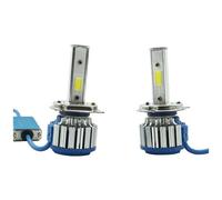 Trade Shop - Coppia Lampade Ricambio Fari Auto Led H4 Led 3200 Lumen 6000k 12v 40w + Ventola