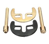 Trade Shop - Kit Montaggio Fissaggio Rubinetti Con Mezzaluna 2 Fori Guarnizione E Perni Viti
