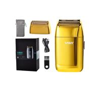 Trade Shop - Mini Rasoio 2in1 Doppia Testina Elettrico Ricaricabile Portatile Display Vgr 399