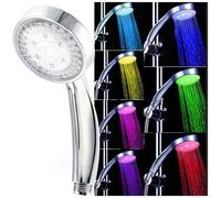 MISCELATORE BRACCIO DOCCIA MULTICOLOR A LED 7 COLORI CROMOTERAPIA SOFFIONE