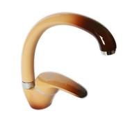 Trade Shop - MISCELATORE RUBINETTO MONOCOMANDO PER LAVELLO CUCINA CANNA CURVA MARRONE/BEIGE 52937 -