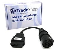 Trade-Shop OBD2 - Cavo diagnostico da 30 pin a 16 pin, compatibile con Iveco Stralis, Eurocargo, EuroTrackker, Camion Trakker