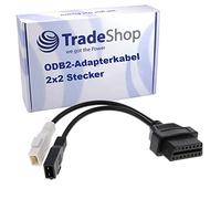 Trade-Shop OBD2 II 16pin cavo adattatore diagnostico 2x2 compatibile con Audi 80 B3 B4 Cabrio Coupe 100 C4 A6 C4 Seat Toledo, VW Polo Golf II III
