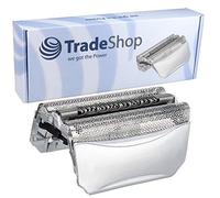 Trade-Shop - Pellicola a doppio taglio compatibile con Braun 530, 540, 550, 560, 5643, 5644, 5645, 5646, 5647, 5649, 570CC, 5751, 590CC, 8374 - Tipo 51B + cornice, argento