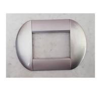Trade Shop - Placca Placche Placchette Compatibili Living International Light Bombate - Cromo Satinato 7