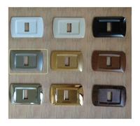Trade Shop - Placchette Placche In Abs Serie Magic Bticino Compatibili Colorate Fori Posti - Cromo 3