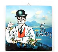 Trade Shop - Quadretto Piastrella Decorativa Porta Fortuna Ceramica E Io Pago - SPEDIZIONE GRATUITA