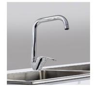 Trade Shop - RUBINETTO LAVELLO DA CUCINA A CANNA ALTA QUADRATA MISCELATORE ORIENTABILE 69204 -