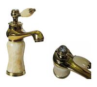 Trade Shop - Rubinetto Miscelatore Effetto Marmo Monocomando Bagno Casa Oro 61073 Arte Povera