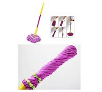 Trade Shop - SCOPA MOCIO AUTO-STRIZZANTE 130X9X9CM ROTANTE STRIZZA IN MICROFIBRA LAVA PAVIMENTI -