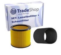 Trade-Shop Set 2 in 1: filtro rotondo + filtro in schiuma compatibile con Thomas Vario 1020, 1030, 1031, 1035, 1043 LG, 1120 Comfort, 1130, 1218 plus, 1220
