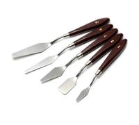 Trade Shop - SET 5PZ COLTELLI COLTELLO SPATOLA PER TAVOLOZZA PITTURA MATERICA ACRILICO OLIO TELA -