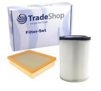 Trade-Shop Set di filtri 2 in 1: filtro a lamella/filtro piatto + filtro rotondo/filtro HEPA compatibile con Kärcher 5.731-020, 5731020, 6.907-038.0, 6.904-048