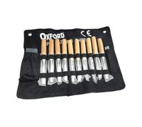 Trade Shop - Set Kit 13 Sgorbie Scalpelli Scalpello Per Legno Da Falegname Con Astuccio -