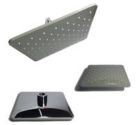 Trade Shop - Soffione Doccia Quadrato 20x20cm Bagno Effetto Pioggia Sottile Cromato 93004