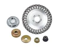 Trade-Shop Spazzola per erbacce in filo di acciaio, 15 cm x 2,54 cm, con set di adattatori compatibile con Stihl FS55 FS56 FS80 FS85 FS90R FS100 F108