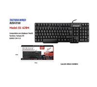 TrAdE Shop - TASTIERA LASER IMPERMEABILE MULTIMEDIALE CON FILO PER WINDOWS MACOS MAXTECH EK-620M