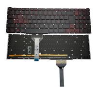 Trade-Shop - Tastiera originale per computer portatile QWERTZ, con illuminazione rossa, compatibile con Acer Nitro 5 AN515-57 AN517-41 AN517-45 AN517-51