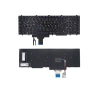 Trade-Shop Tastiera originale per PC portatile QWERTZ, senza cornice, adatta per Dell Latitude E5550 E5570 E5580 E5590 5580 5590