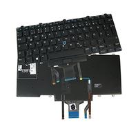 Trade-Shop - Tastiera originale QWERTZ tedesca con retroilluminazione e trackpoint combinato con Dell Latitude E7450-5694 E7450-6853 E7450-9929 E7470 E7480 01pm8m 01R5C1 0302fv 0383d7 04444 K3X