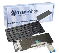 Trade-Shop Tastiera originale tedesca QWERTZ per Lenovo ThinkPad E14 20RA0016PB 20T6000MGE 20RA001BGE / con backlit, mouse stick, senza cornice