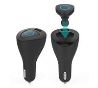 TrAdE shop Traesio- Auricolare Bluetooth Mini WiFi USB Microfono CARICACATORE Auto per Smartphone