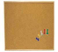 TrAdE shop Traesio - Bacheca Lavagna 40x30cm Sughero Cornice In Legno Con 5 Spilli Scuola Pub Ristorante