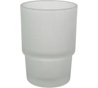 TrAdE Shop Traesio Bicchiere Ricambio Porta SPAZZOLINO in Vetro Satinato Bagno Accessori 9,5X6,7 CM