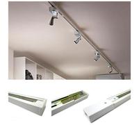 TrAdE shop Traesio - Binario Led Monofasico Bianco Per Faretti Guida Track Fari A Led Cob 220v Metro - 100 Cm