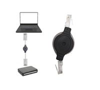 TrAdE Shop Traesio Cavo di Rete ETHERNET Retrattile CABLAT OUTP CAT5E LAN RJ45 1,5 Metri RETRAIBILE