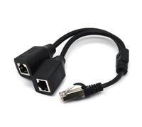 TrAdE Shop Traesio Cavo ETHERNET RJ45 Porta LAN Porta da 1 A 2 Adattatore CONNETTORE MAXTECH SP-L01