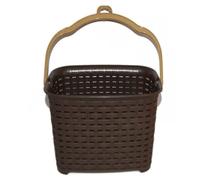 TrAdE shop Traesio® - Cestino Portamollette Porta Mollette Rattan In Plastica Colorato - SPEDIZIONE GRATUITA