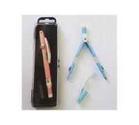 TrAdE Shop Traesio Compasso Compatto Portatile per Disegni Tecnici Geometrico Scuola Lavoro Ufficio