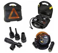 TrAdE shop Traesio - Compressore D'aria Safe 12volt Manometro Triangolo Emergenza Auto Moto Portatile