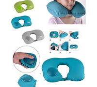 Trade Shop Traesio Cuscino Viaggio Collo Collare Poggiatesta Cervicale con Pompa Gonfiaggio