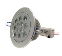 TrAdE Shop Traesio - FARETTO 12 LED 12W AD Incasso ORIENTABILE Spot Luce A Molla con Alette Driver - 1641 - Bianco Freddo