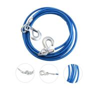 FUNE CAVO CORDA ACCIAIO TRAINO CON GANCI PER AUTO FURGONE EMERGENZA 5000KG 3,5MT