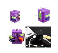 HUB COMBO 6 PORTE USB 2.0 LETTORE CARD SCHEDE MULTIFUNZIONE PORTE GIREVOLI 360°