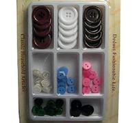 TrAdE shop Traesio Kit SARTA Sarto Set Bottoni Cucito Cucire Varie Dimensioni