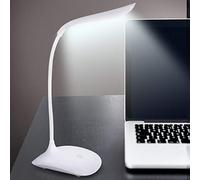 TrAdE Shop Traesio Lampada da SCRIVANIA Touch 14 LED Bianco Luce Regolabile E Collo ERGONOMICO