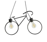 TrAdE Shop Traesio - LAMPADARIO A Sospensione E27 da SOFFITTO A Forma di Bicicletta Lampada Bici A10-31257 - Nero