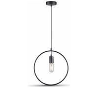 TrAdE shop Traesio® - Lampadario Metallo Con Cerchio Tondo Elegante A Sospensione Design Moderno 7322 - SPEDIZIONE GRATUITA