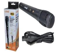 TrAdE Shop Traesio- Microfono Professionale PALMARE DINAMICO con Interruttore Nero LINQ M635 3 METR