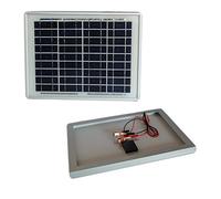 PANNELLO FOTOVOLTAICO SOLARE MODULO 10W 10WATT 12V CELLE SILICIO PINZE BATTERIA