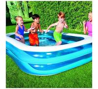 TrAdE shop Traesio - Piscina Gonfiabile Baby Bambino 3 Anelli Gioco Acqua Family 269 X 175 Cm