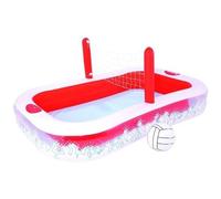 TrAdE shop Traesio - Piscina Gonfiabile Con Rete Gioco Pallavolo E Pallone 254 X 168 X 97 Cm