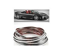 TrAdE shop Traesio Profilo Cromato Fascia Adesiva Adesivo Auto Camper 6 Metri 15 mm Impermeabile