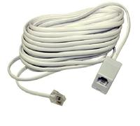 TrAdE shop Traesio- PROLUNGA Cavo Telefono 5MT Filo TELEFONICO RJ11 6p4c Maschio Femmina Modem ADSL