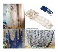 TrAdE shop Traesio - Rete Pesca Decorativa 150x200cm Nautica Tema Marino Mare Casa Ristorante Wedding